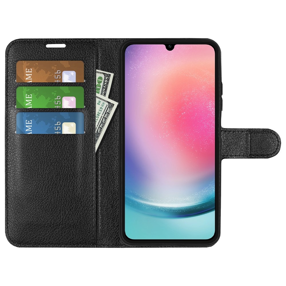 Litchi book tok Samsung Galaxy A16 4G/5G készülékhez - fekete