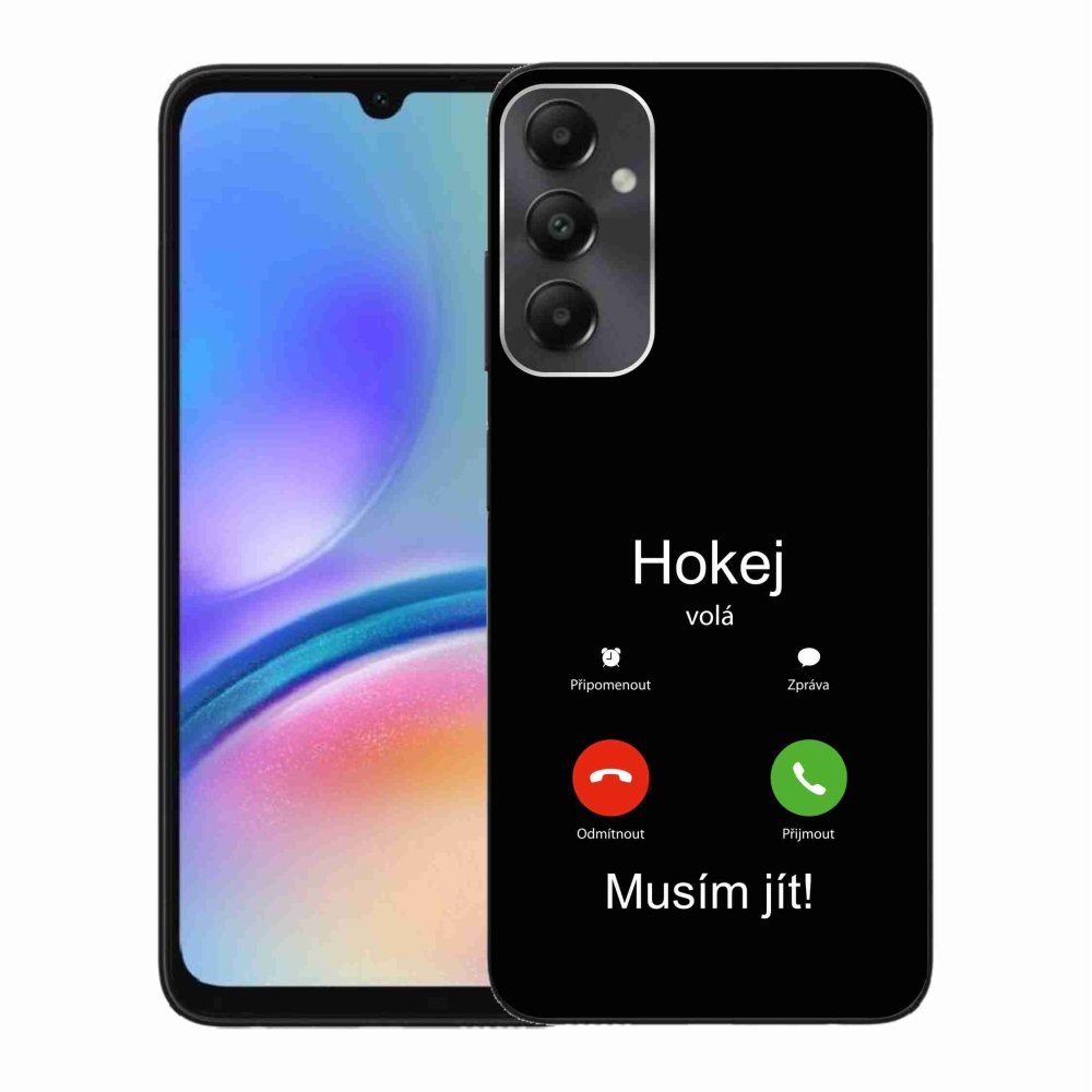 Gél borító mmCase Samsung Galaxy A05s - hoki hívások fekete háttérrel