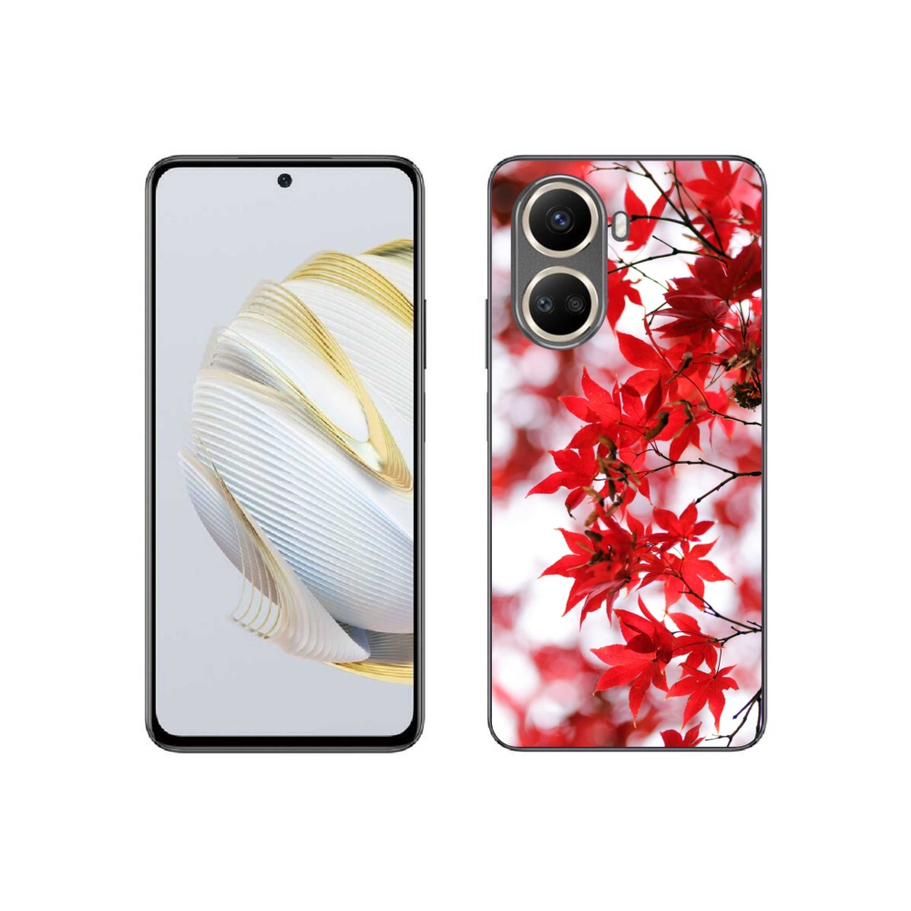 Gél borítás mmCase a Huawei Nova 10 SE-hez - piros levelek