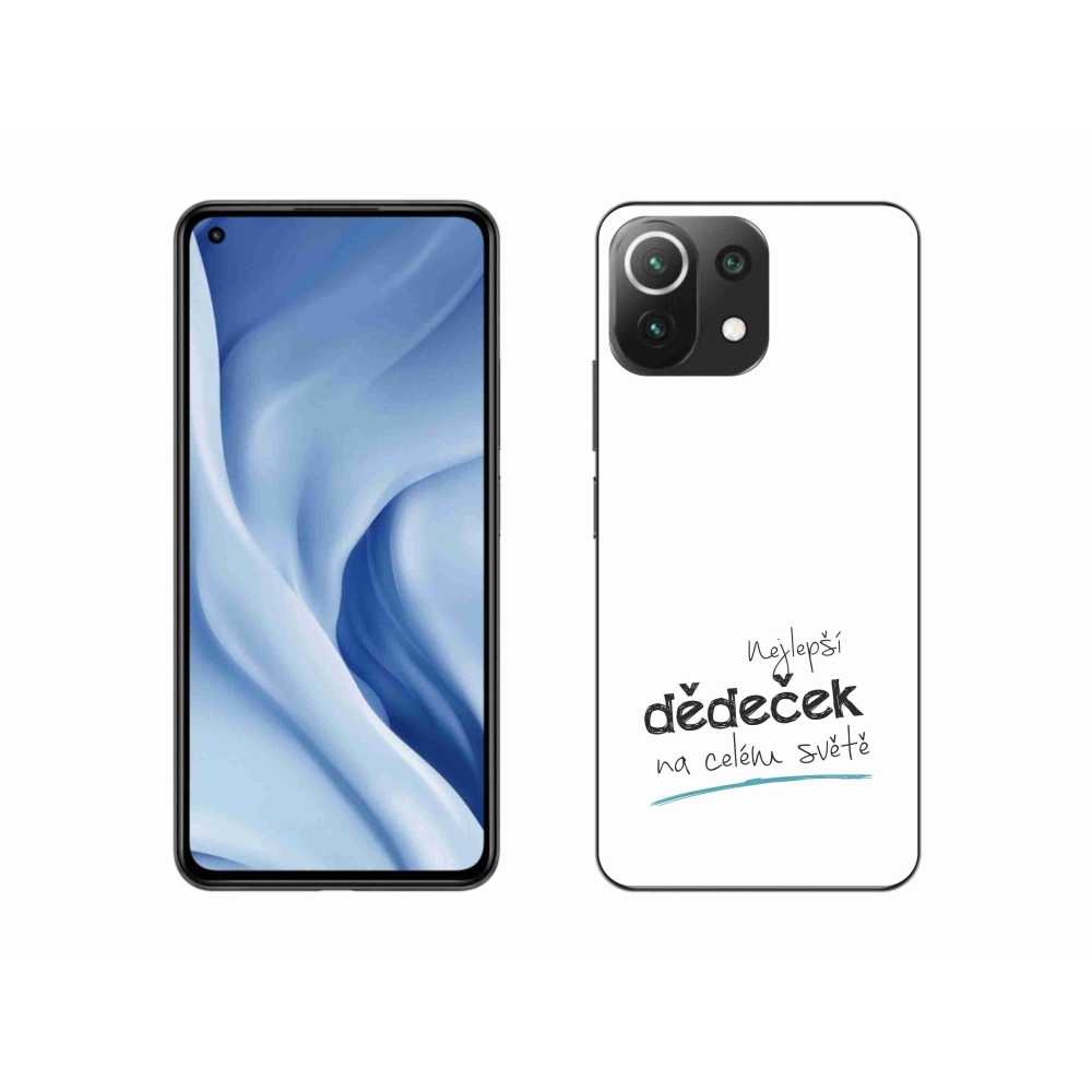 Gél borító mmCase a Xiaomi 11 Lite 5G NE - legjobb nagyapa 3 fehér háttérrel