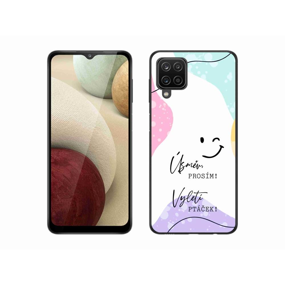 Gél borító mmCase Samsung Galaxy M12 - vicces szöveg 4 fehér háttérrel