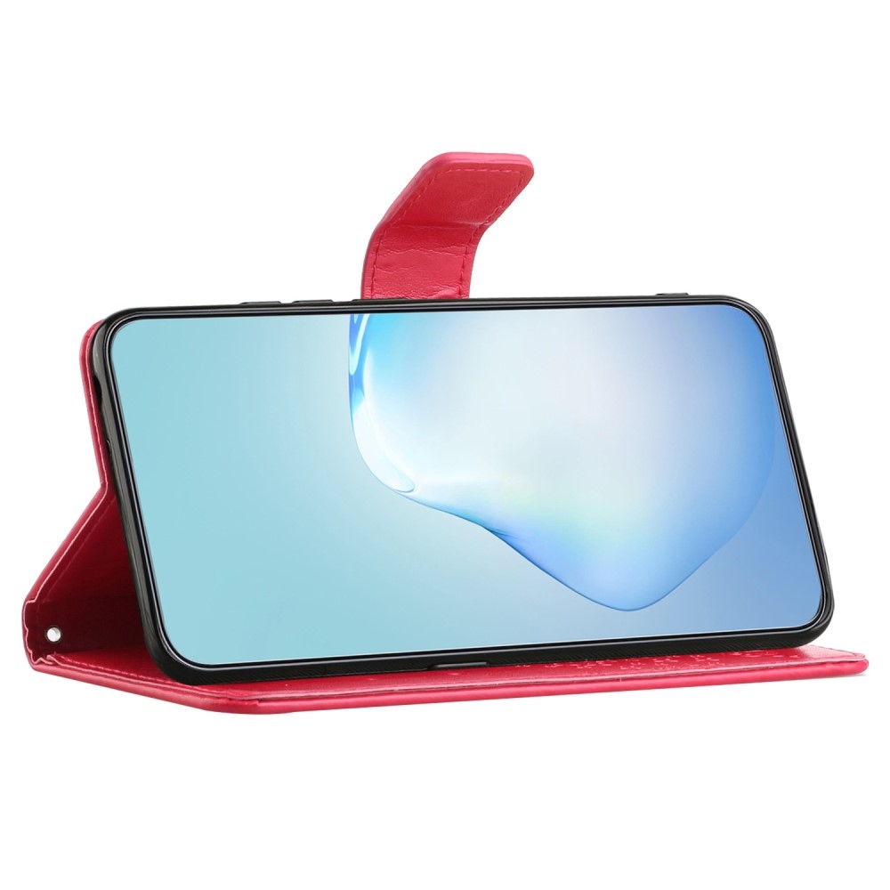 Fás könyv tok Samsung Galaxy S24+/S25+ készülékhez - piros