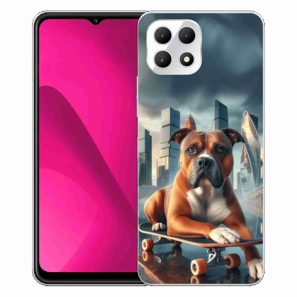 Zselés borítás mmCase a T-Mobile T Phone 2 készülékhez - kutya gördeszkán