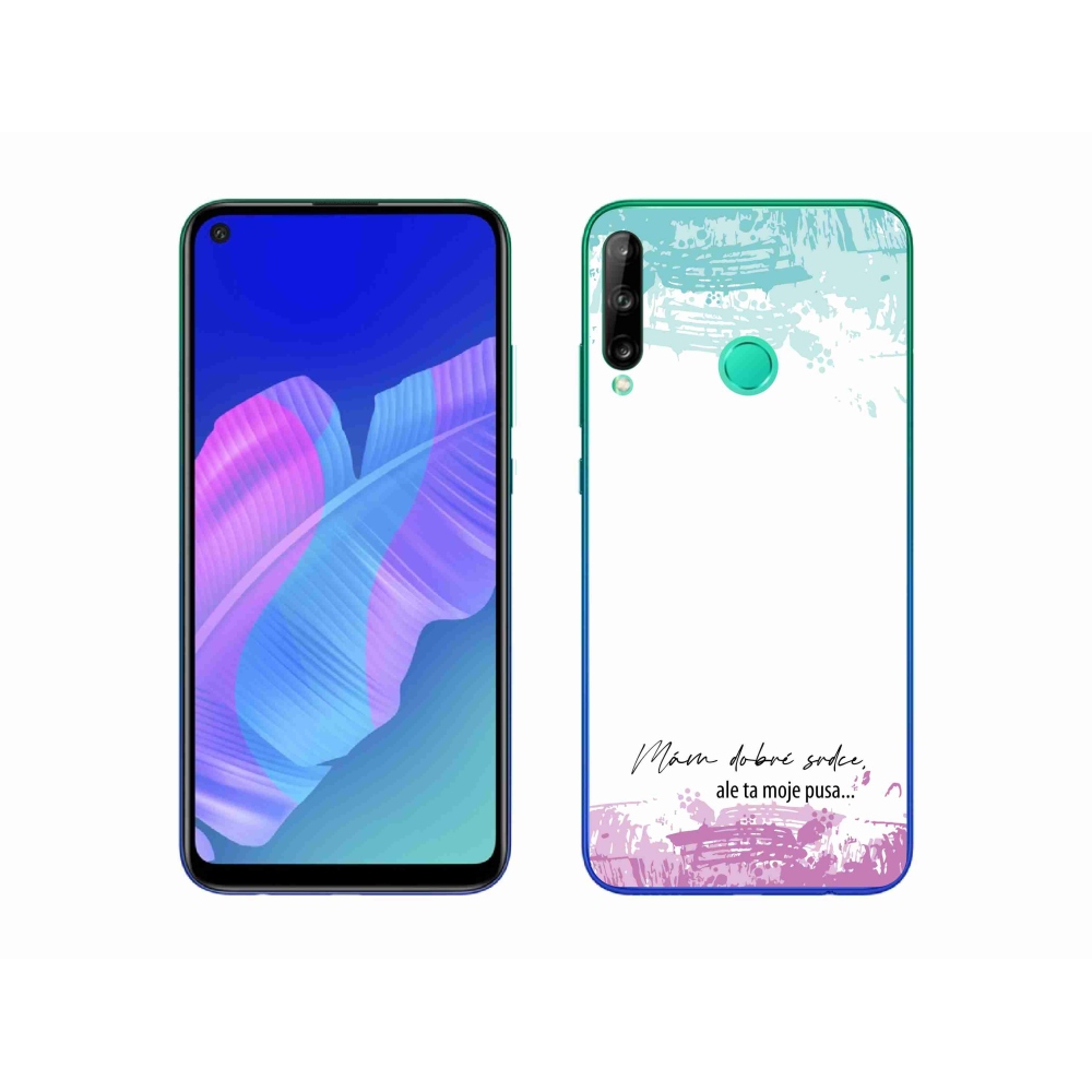 Gél borító mmCase a Huawei P40 Lite E készülékhez - vicces szöveg 3 fehér háttérrel
