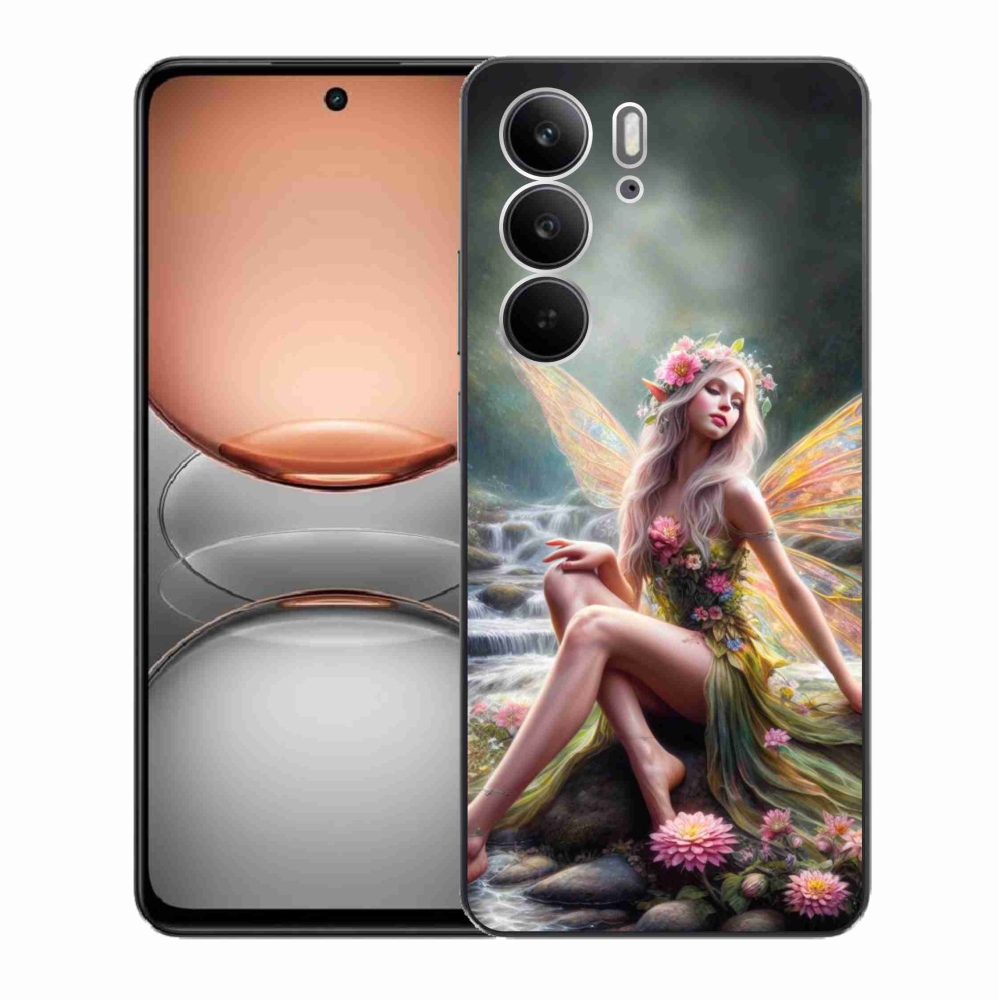 Zselés borítás mmCase a Realme C75 készülékhez - pillangó nő 1