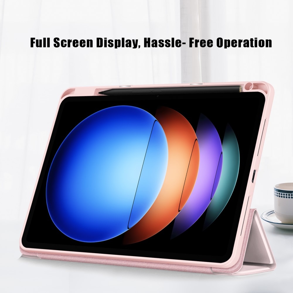 Ügyes záró tablet tok Xiaomi Pad 6S Pro - rózsaszín