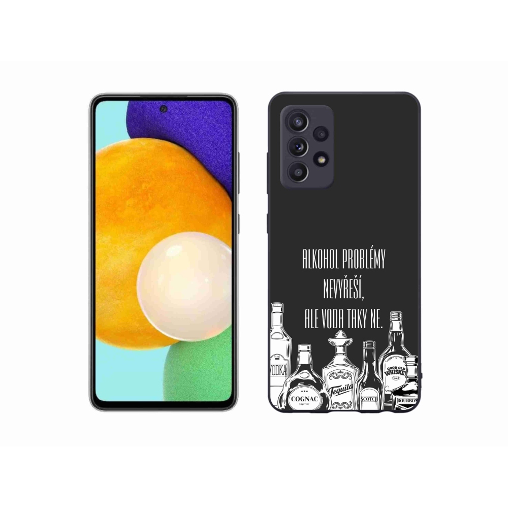 Gél borító mmCase Samsung Galaxy A52s 5G - vicces szöveg fekete háttérrel