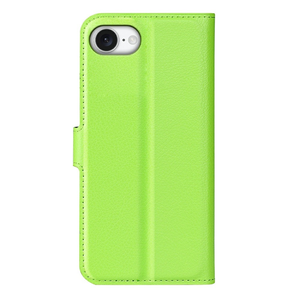Litchi könyvtáska iPhone 16e készülékhez - zöld