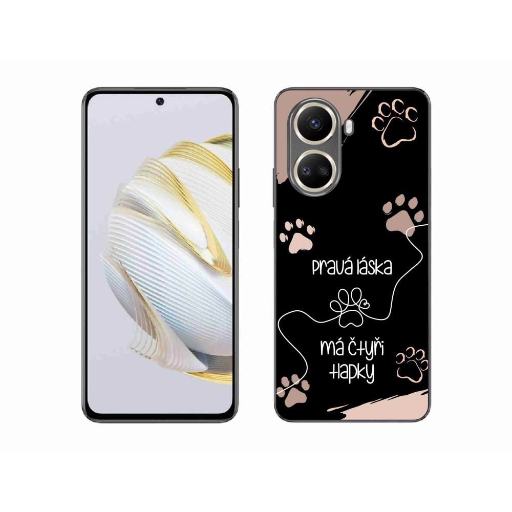 Gél borítás mmCase a Huawei Nova 10 SE-hez - kutya motívum 1 fekete háttér