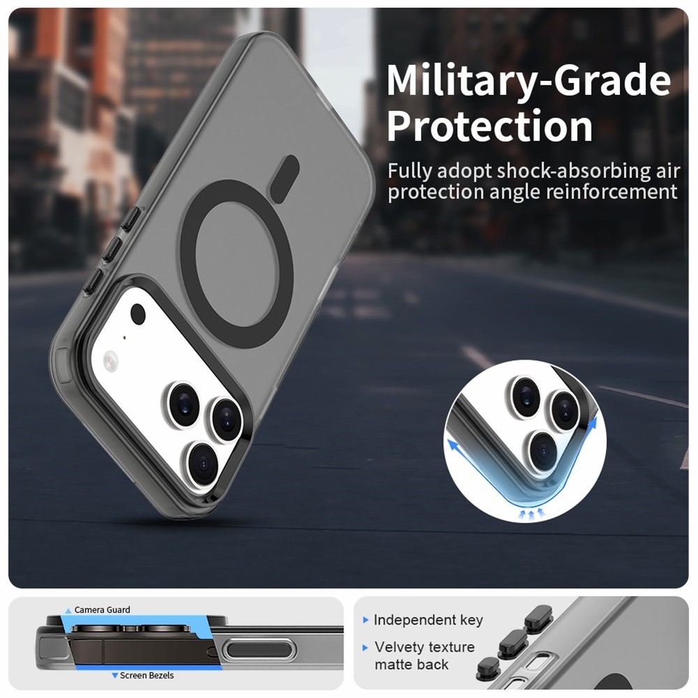 Candy zselés tok MagSafe-val iPhone 17 Pro készülékhez - fekete