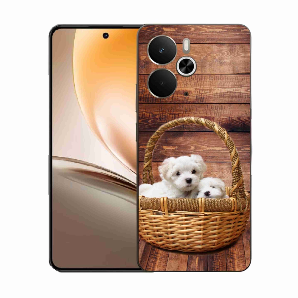 Gél borítás mmCase a Realme 14 5G számára - kölyökkutyák