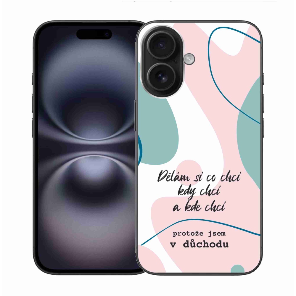 Gél borító mmCase iPhone 16 készülékhez - vicces szöveg 10 fehér háttér