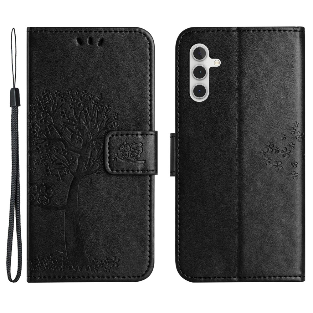 Fa könyv tok Samsung Galaxy S24+/S25+ készülékhez - fekete