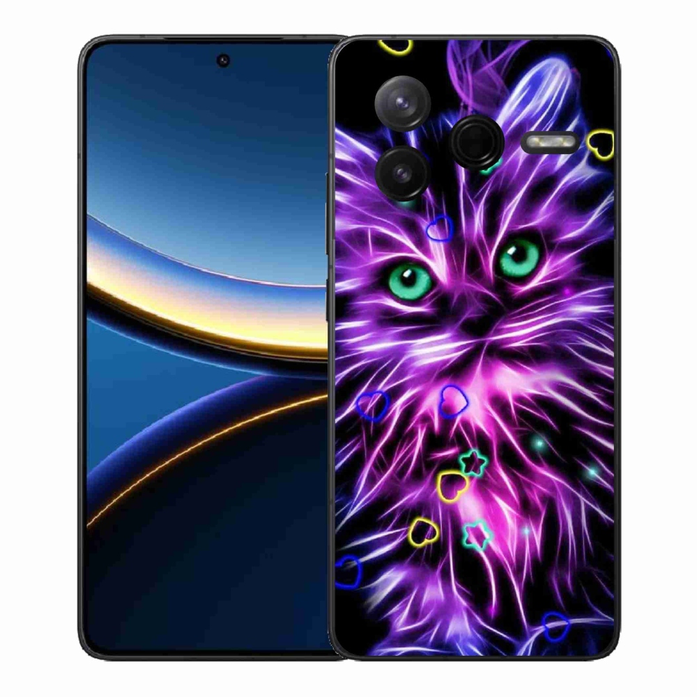 Gél borítás mmCase a Xiaomi Poco F7 Pro számára - absztrakt macska