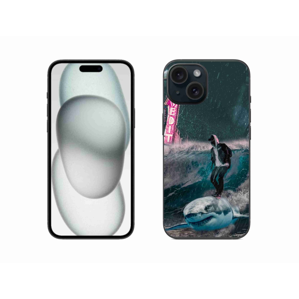 Zselés borítás mmCase iPhone 15 - cápa - iPhone 15-hez