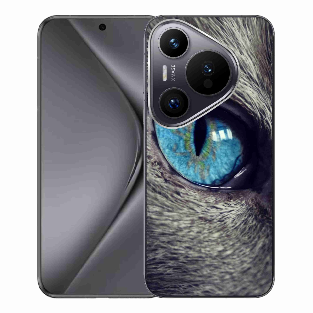 Zselés borítás mmCase a Huawei Pura 70 Pro készülékhez - kék macskaszem