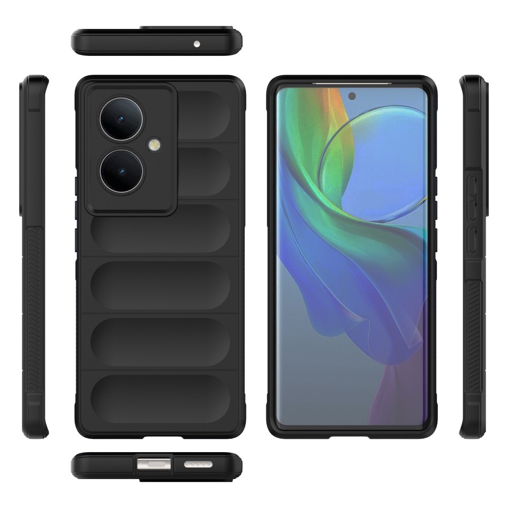 Rugg tartós zselés tok a Vivo V29 Lite 5G-hez - fekete
