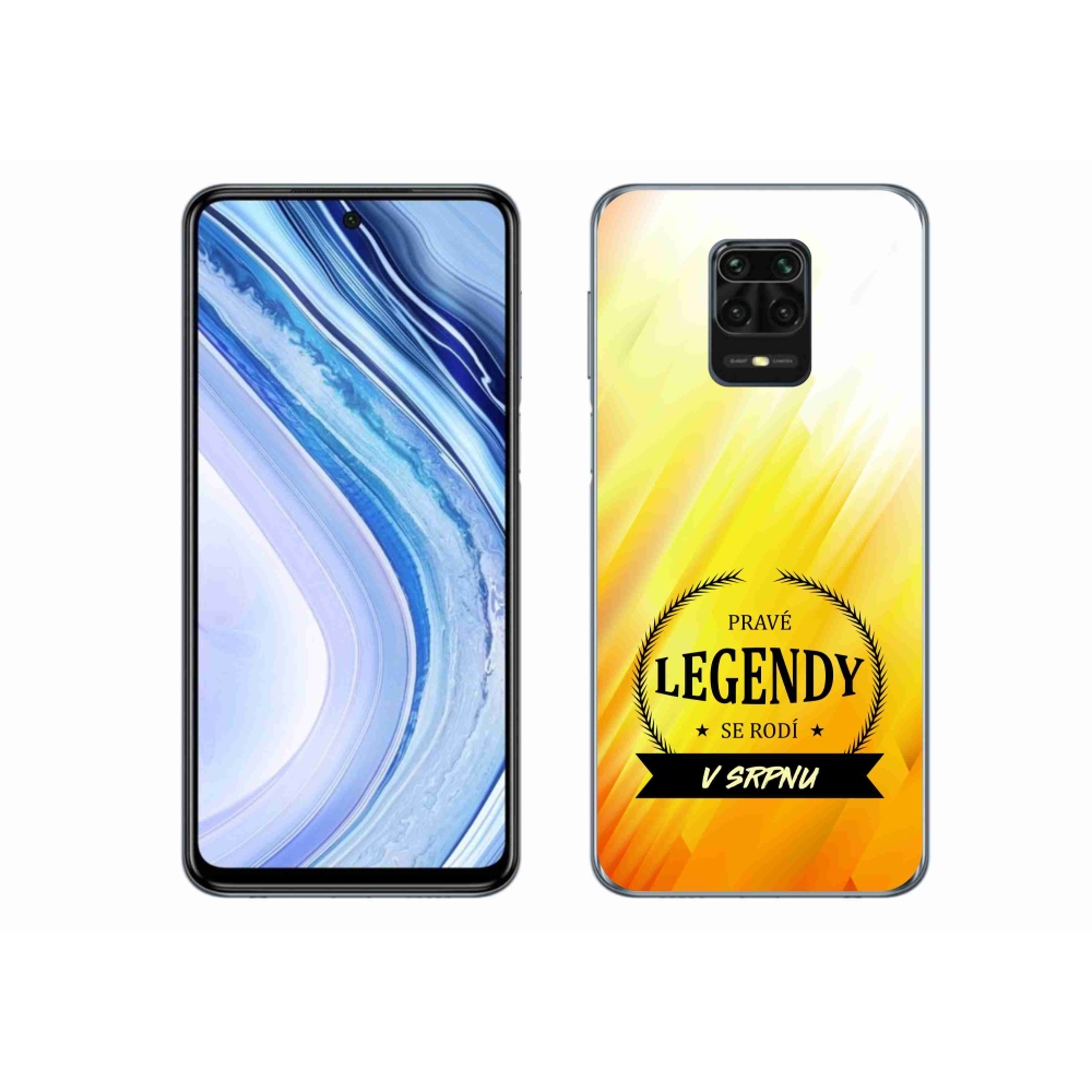 Gél borítás mmCase a Xiaomi Redmi Note 9 Pro - Legends of August sárga háttérrel