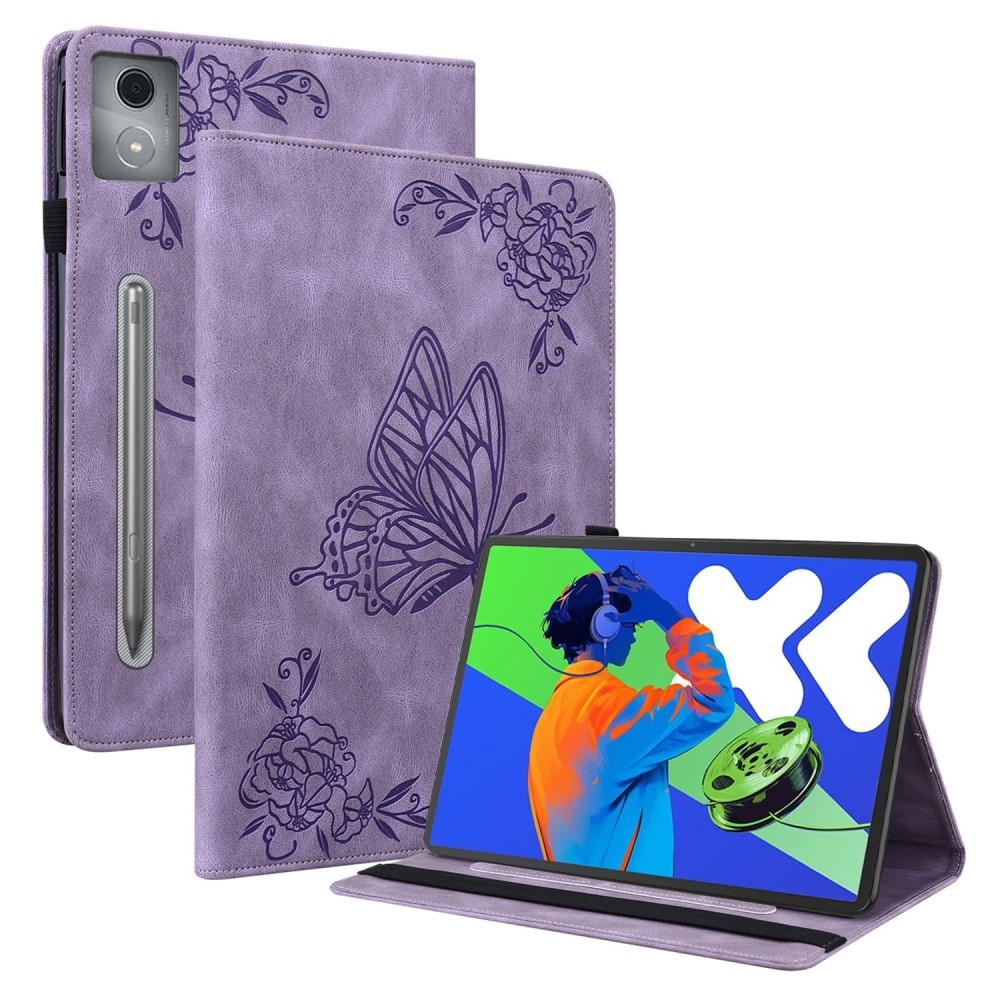 Pillangó táblagép tok Lenovo Idea Tab Pro 12.7 - lila