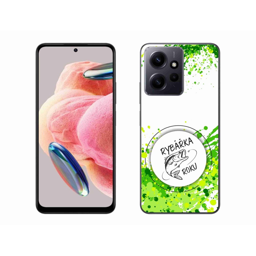 Gél borító mmCase a Xiaomi Redmi Note 12 4G-hez - az év halászának fehér háttere
