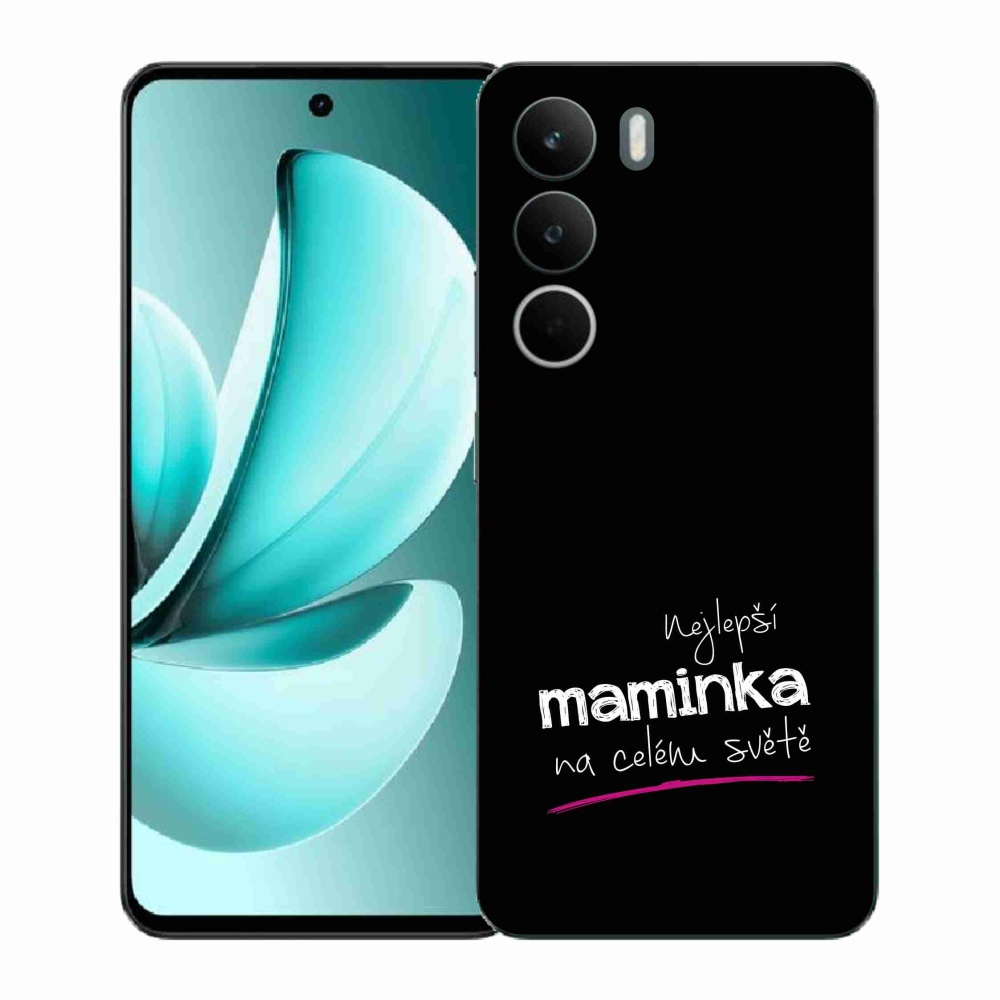 Gél borító mmCase a Realme C71-en - legjobb anya 4 fekete háttérrel