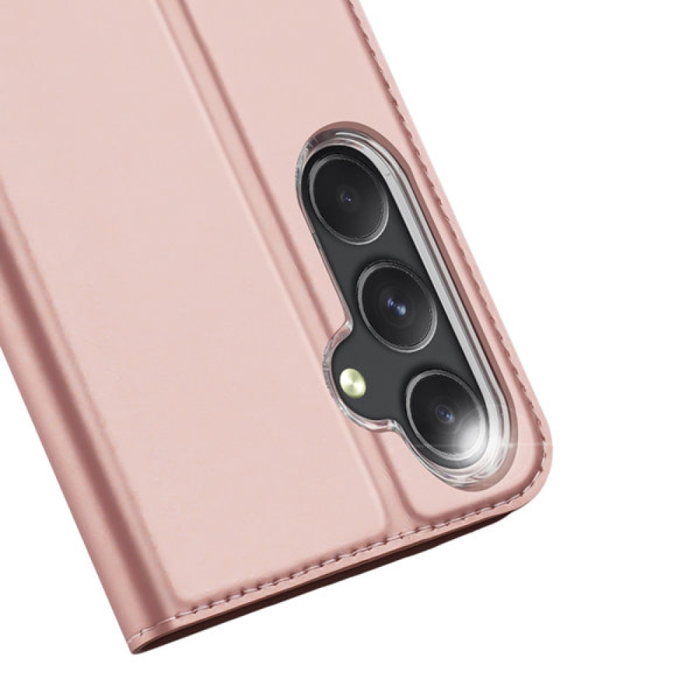 DUX könyvtáska Samsung Galaxy S23 FE készülékhez - rózsaarany