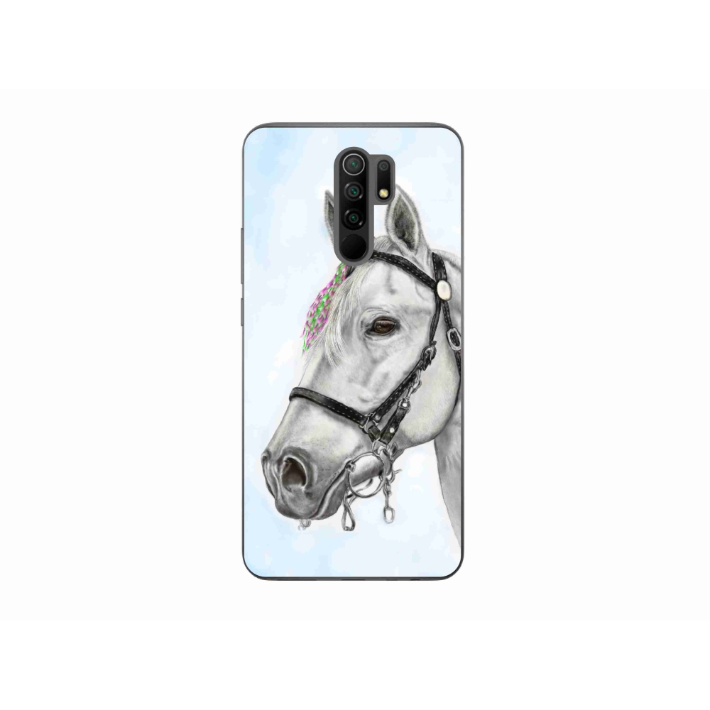 Gél borítás mmCase a Xiaomi Redmi 9-hez - fehér ló 1