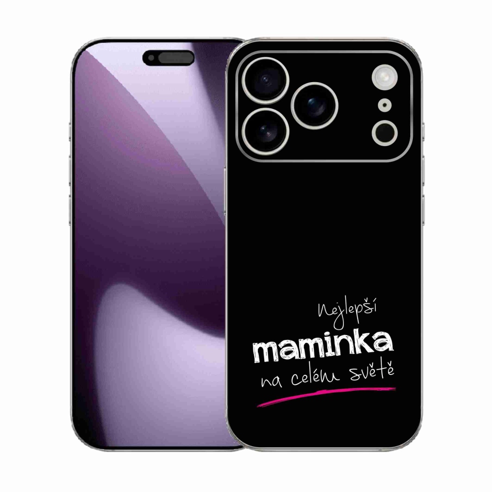 Gél borítás mmCase iPhone 17 Pro - legjobb anya 4 fekete háttérrel
