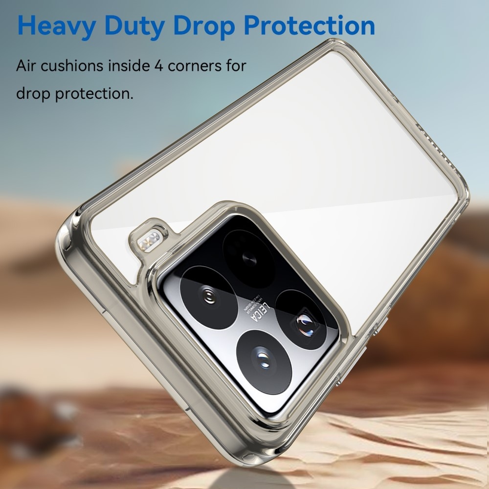 Gél tok rögzített hátlappal Xiaomi 15 Pro-hoz - szürke