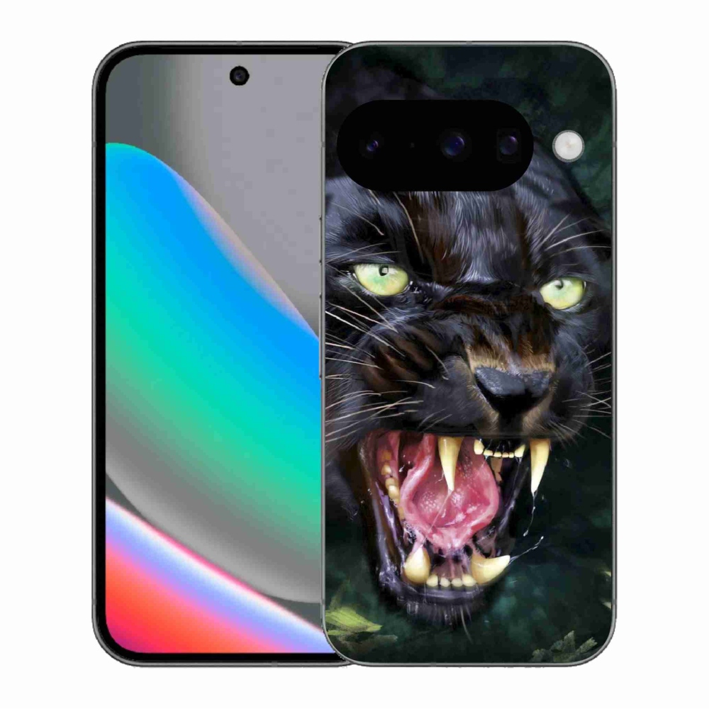Gél borítás mmCase a Google Pixel 10 számára - dühös fekete párduc