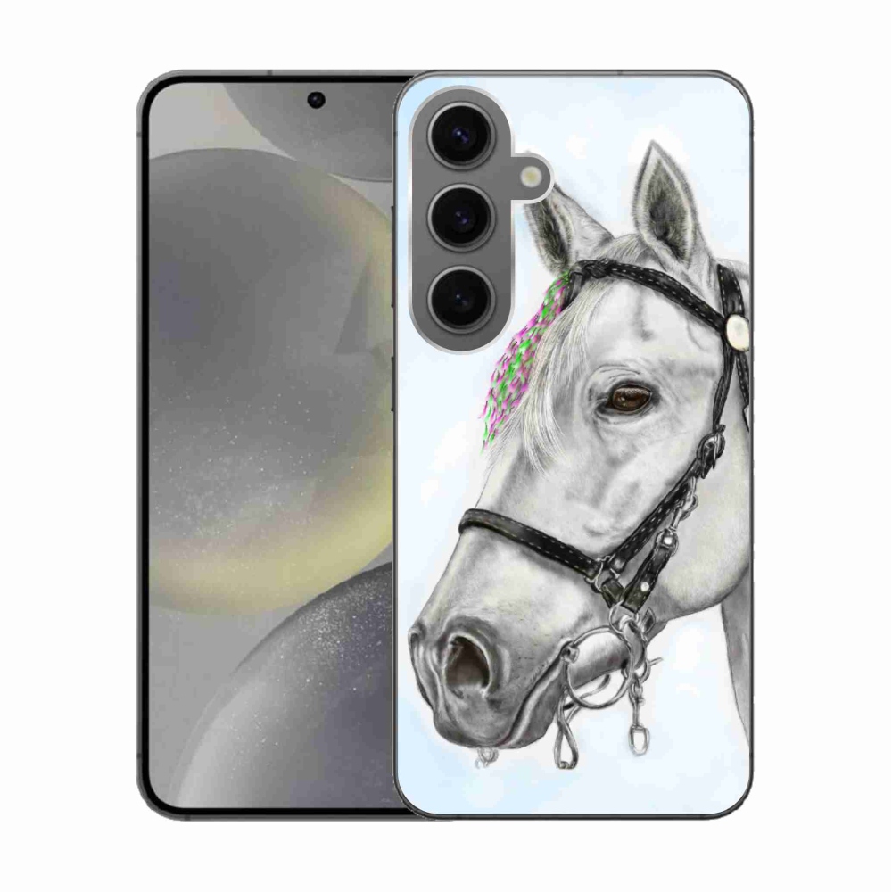 Zselés borítás mmCase Samsung Galaxy S24 - fehér ló 1