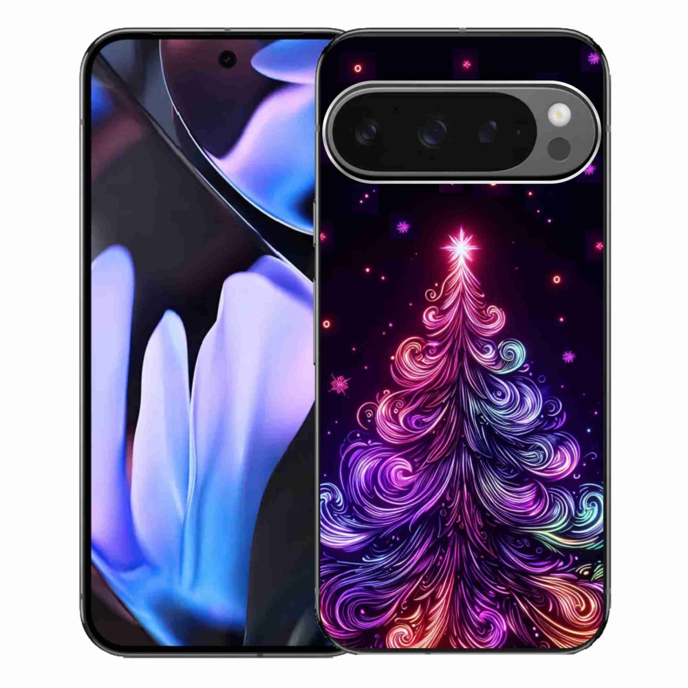 Gél borítás mmCase a Google Pixel 9 Pro XL-hez - neon karácsonyfa 1