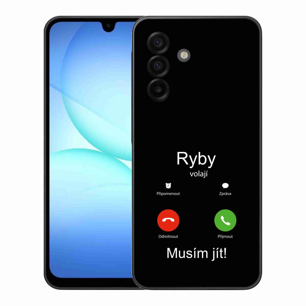 Gél borítás mmCase Samsung Galaxy A17 5G - hal hívás fekete háttérrel