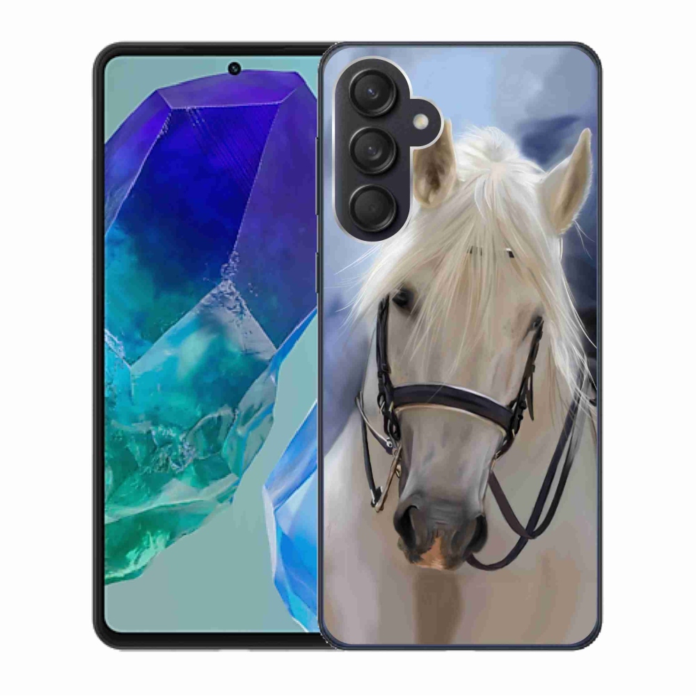 Gél védőhuzat mmCase Samsung Galaxy M55 5G - fehér ló