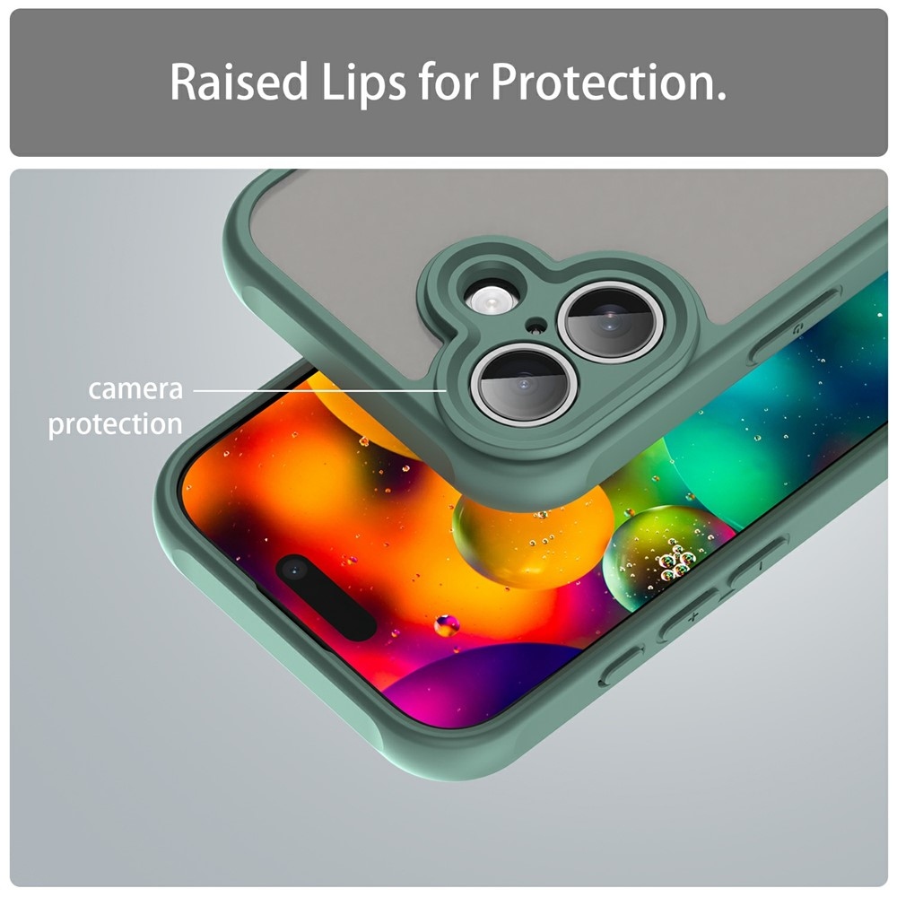 Gél tok fix hátlappal iPhone 17 készülékhez - zöld