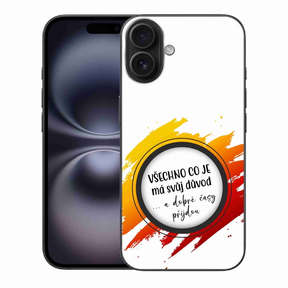 Gél borítás mmCase iPhone 16 Plus készülékhez - idézet 3 fehér háttér