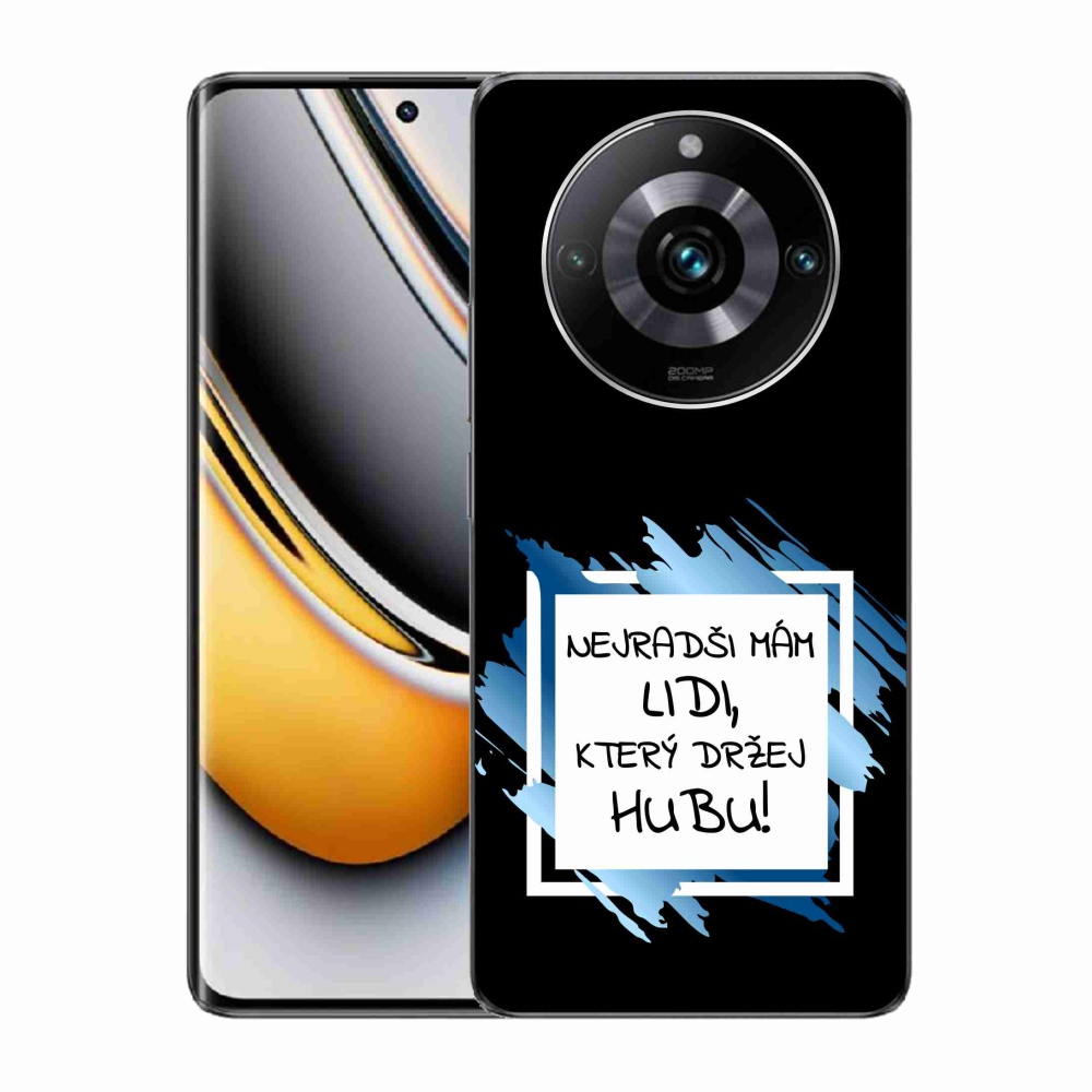 Gél borító mmCase a Realme 11 Pro/11 Pro+ készülékhez - vicces szöveg 7 fehér és fekete háttérrel