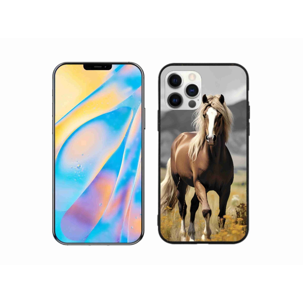 Zselés borítás mmCase iPhone 12 készülékhez - barna ló 1