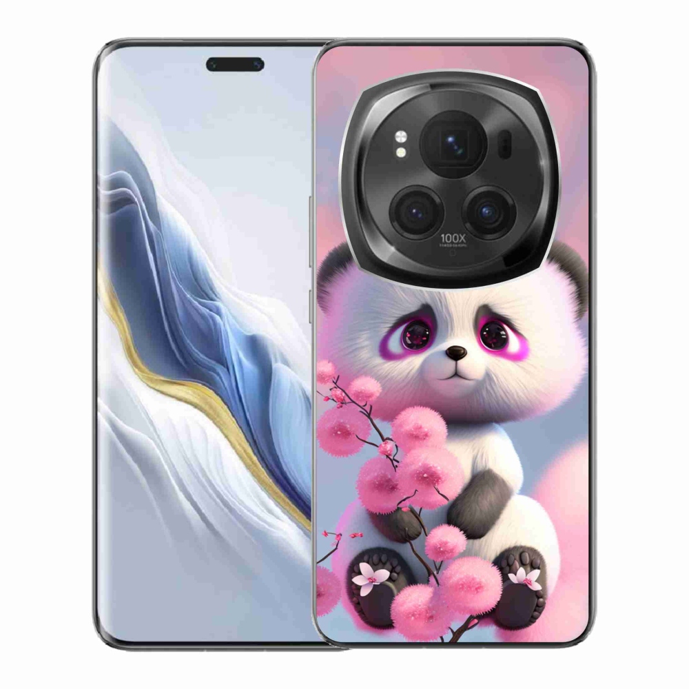 Gél borítás mmCase a Honor Magic 6 Pro 5G számára - aranyos panda 1