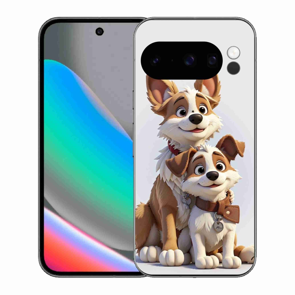 Zselés borítás mmCase a Google Pixel 10 Pro számára - kutyák rajzolása