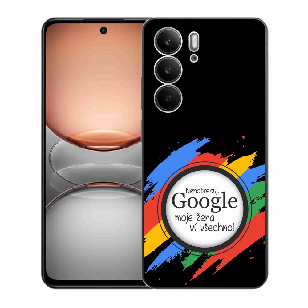 Gél borító mmCase a Realme C75-ön - a nő mindent tud fekete háttérrel