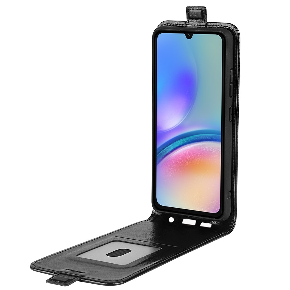Függőleges könyvtáska Samsung Galaxy A05s készülékhez - fekete