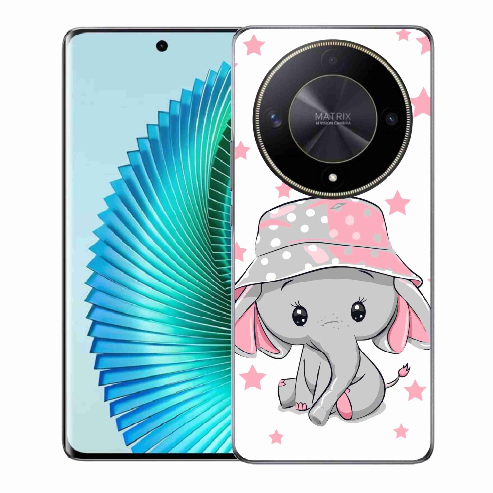 Gél borítás mmCase a Honor Magic 6 Lite 5G készülékhez - rózsaszín elefánt