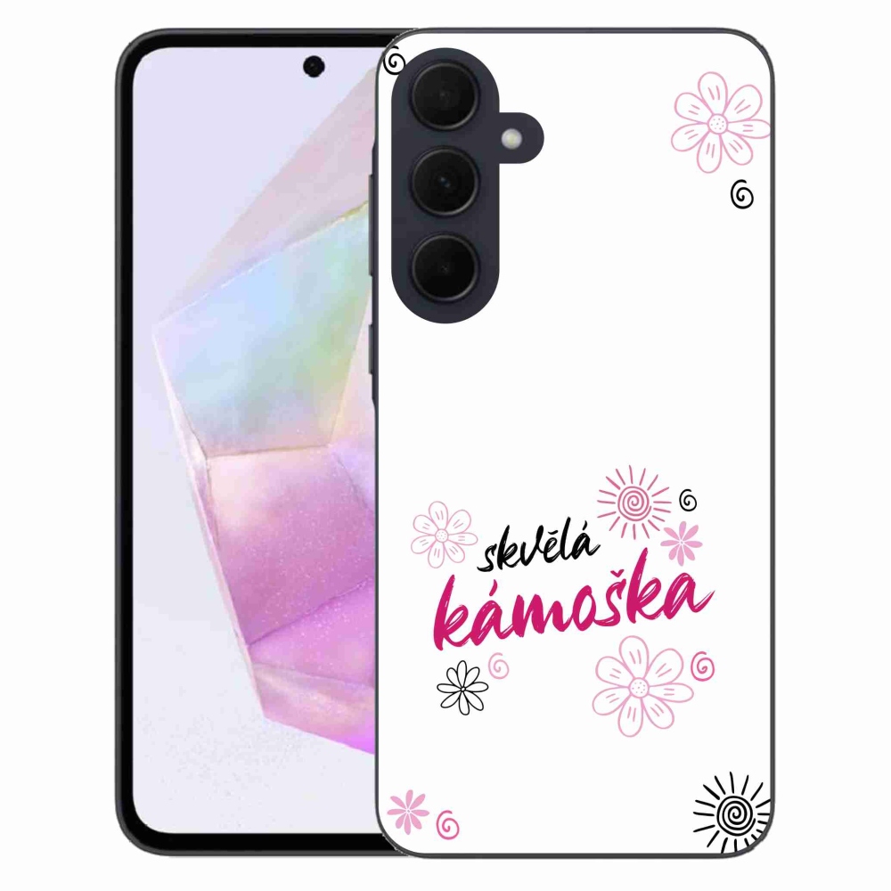 Gél borítás mmCase Samsung Galaxy A35 5G - nagyszerű haver fehér háttérrel