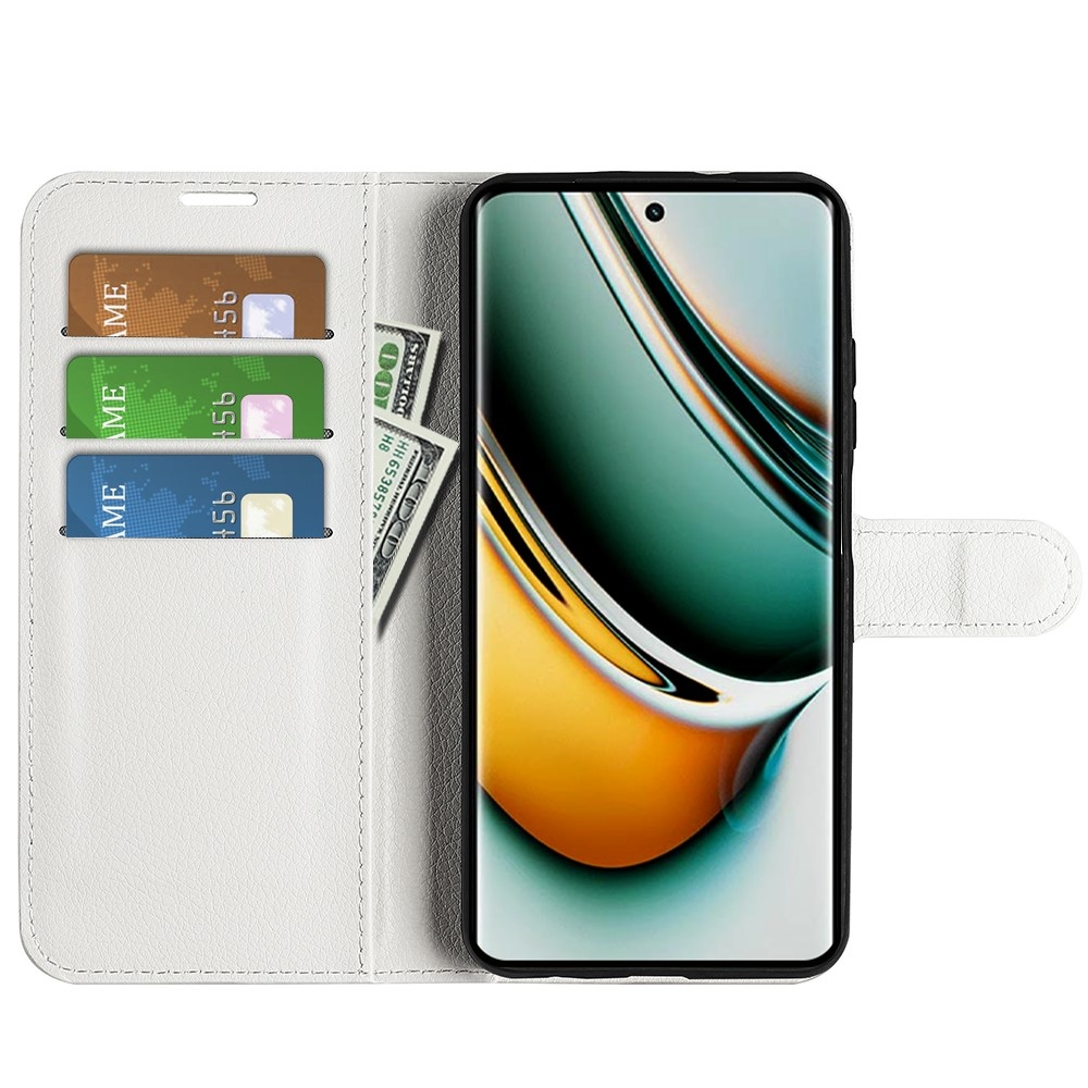 Litchi könyvtáska a Realme 11 Pro 5G/11 Pro+ 5G modellhez - fehér