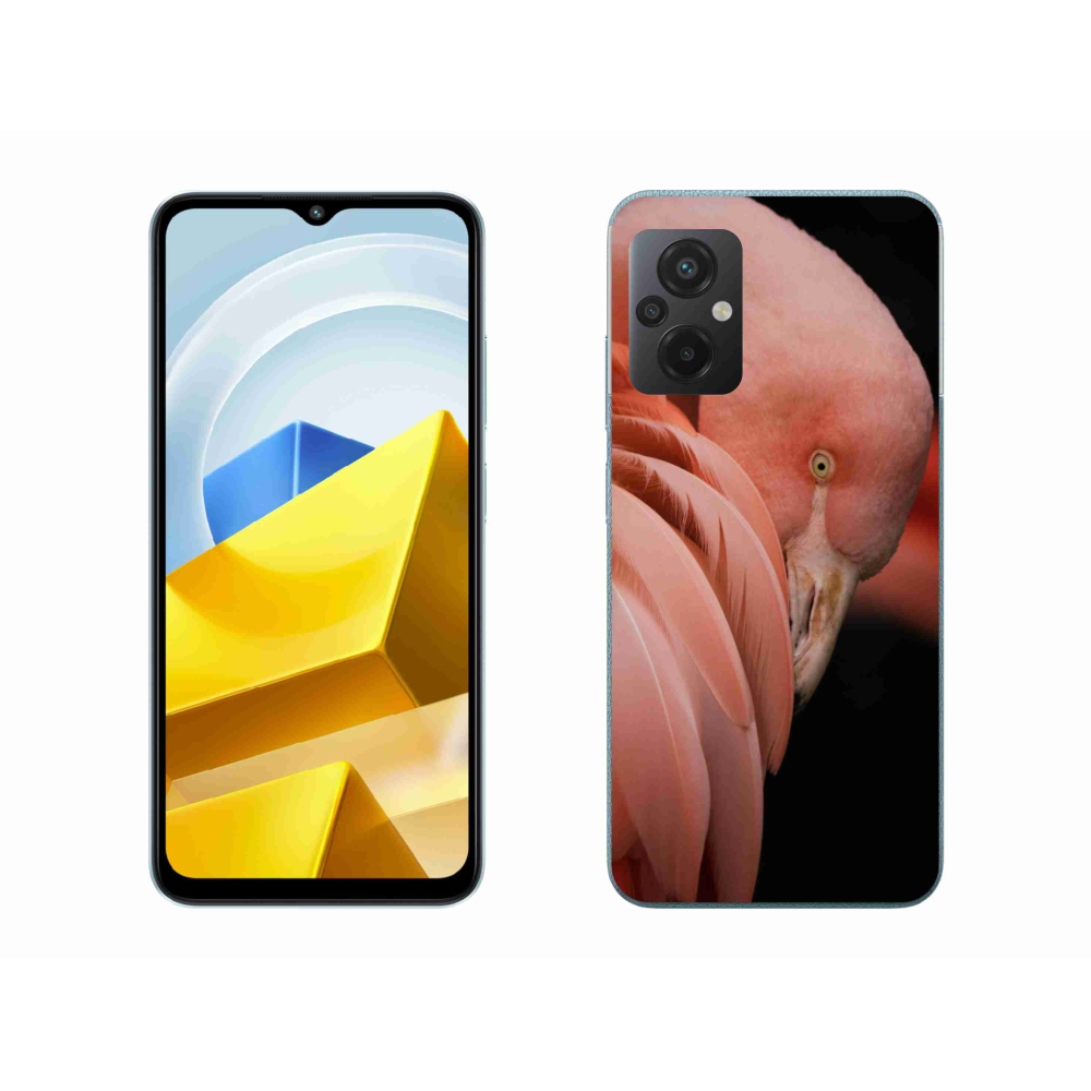 Gél borítás mmCase a Xiaomi Poco M5 4G-hez - flamingó 3