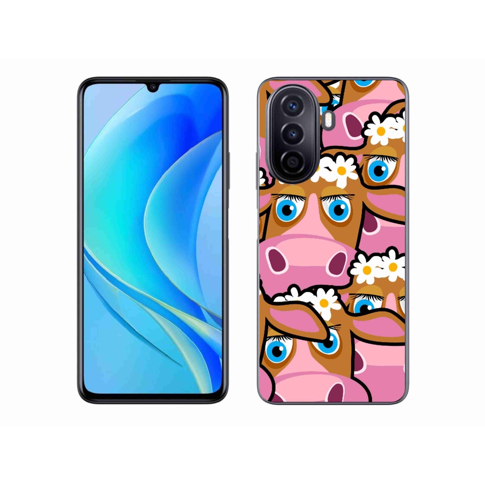 Gél borítás mmCase a Huawei Nova Y70 készülékhez - karikatúrás tehenek