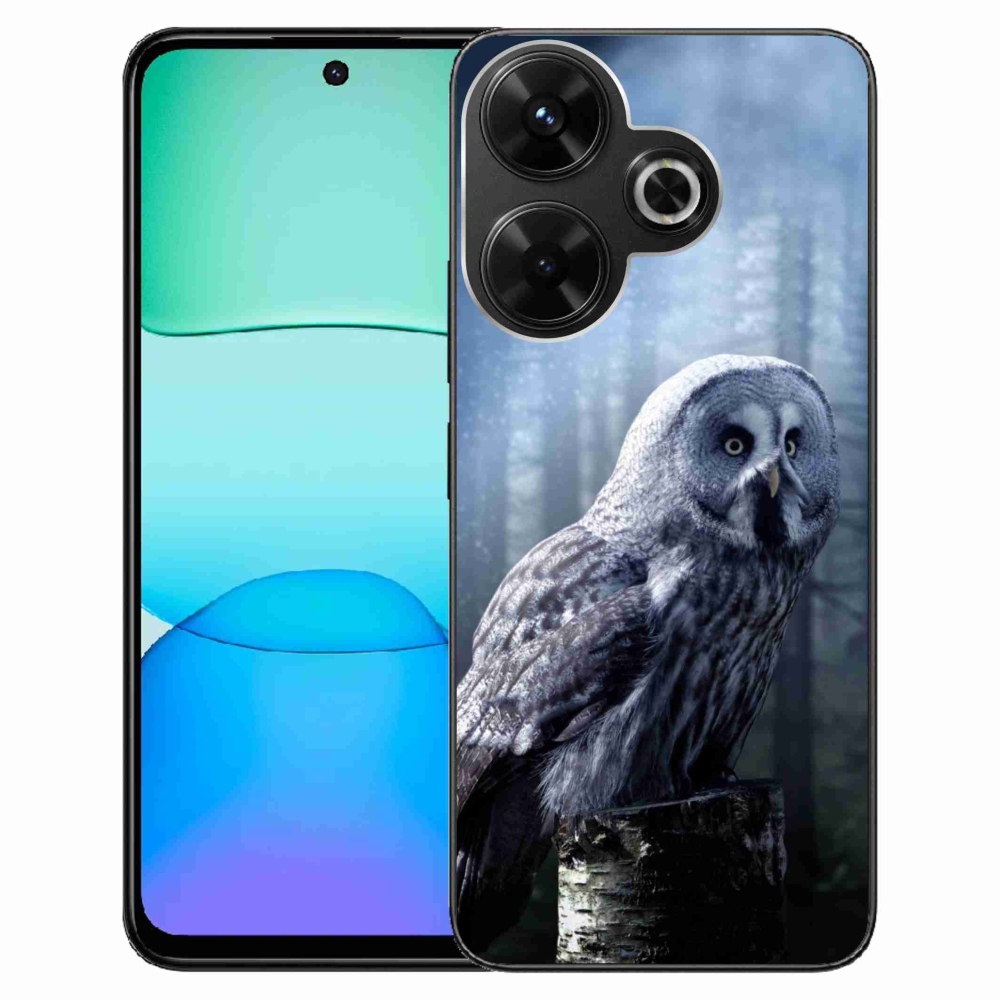 Gél borítás mmCase a Xiaomi Redmi 13 4G/Poco M6 4G számára - bagoly