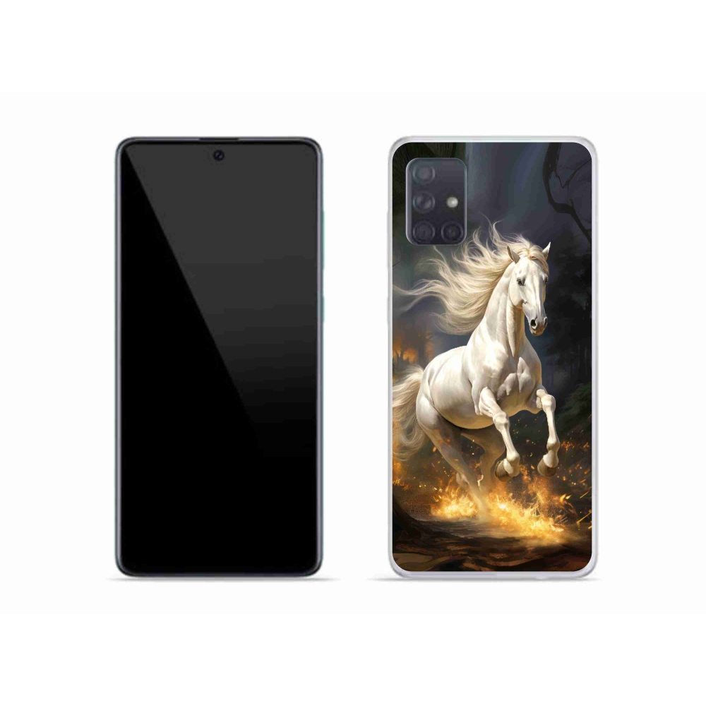 Zselés borítás mmCase Samsung Galaxy A51 - fehér ló 2