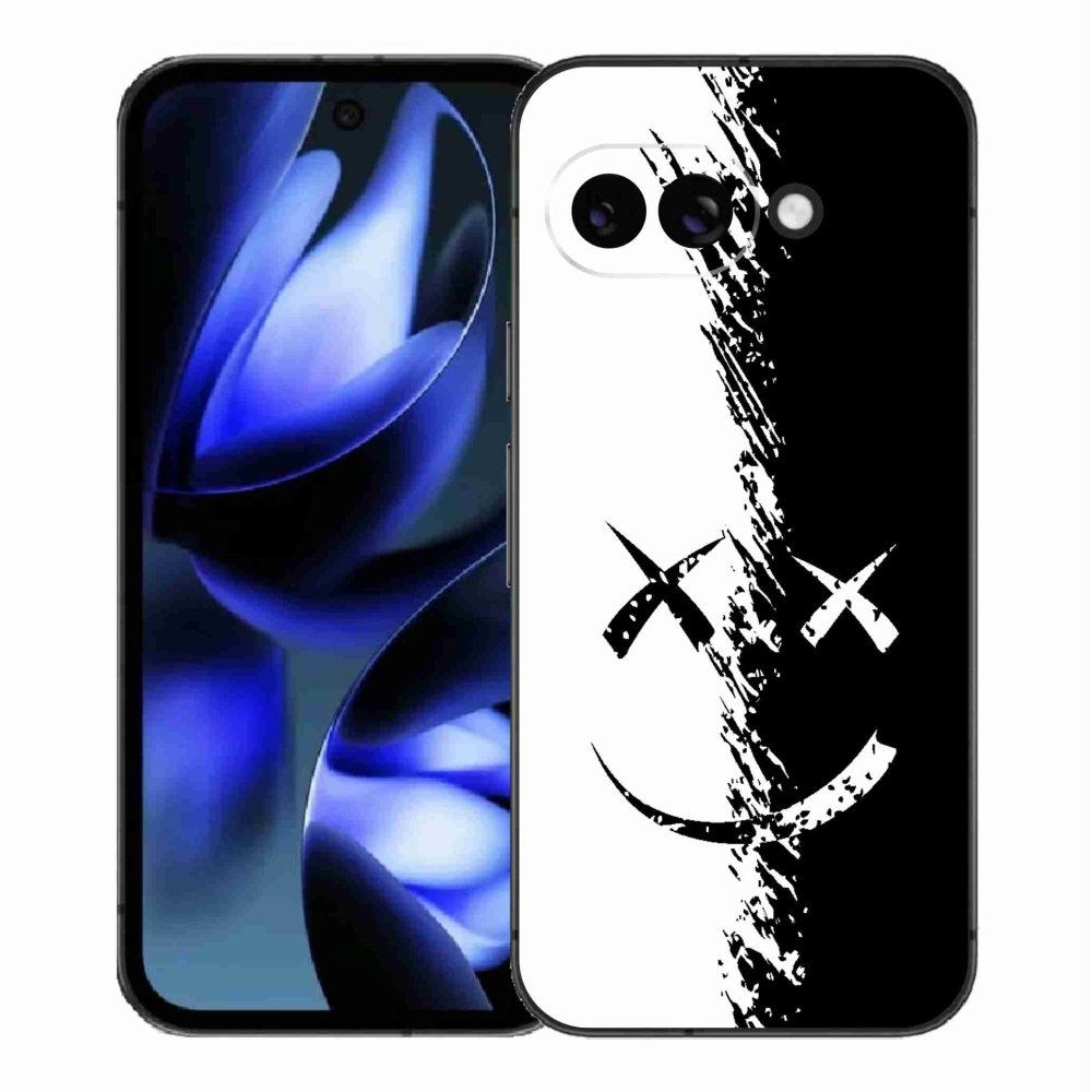 Gél borítás mmCase a Google Pixel 9a számára - fekete és fehér mosolygó